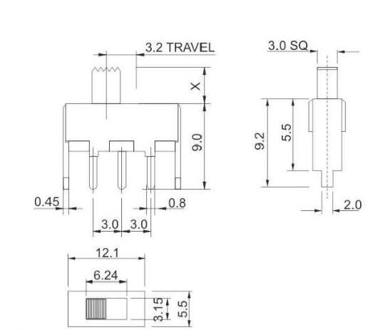 SS-12F43(1p1t)拨动开关