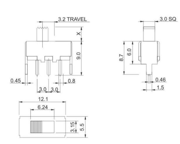 SS-12F44(1p1t)拨动开关