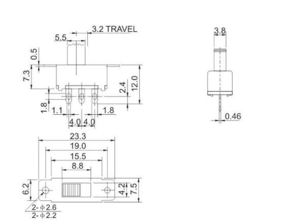 SS-12F32(1p2t)拨动开关