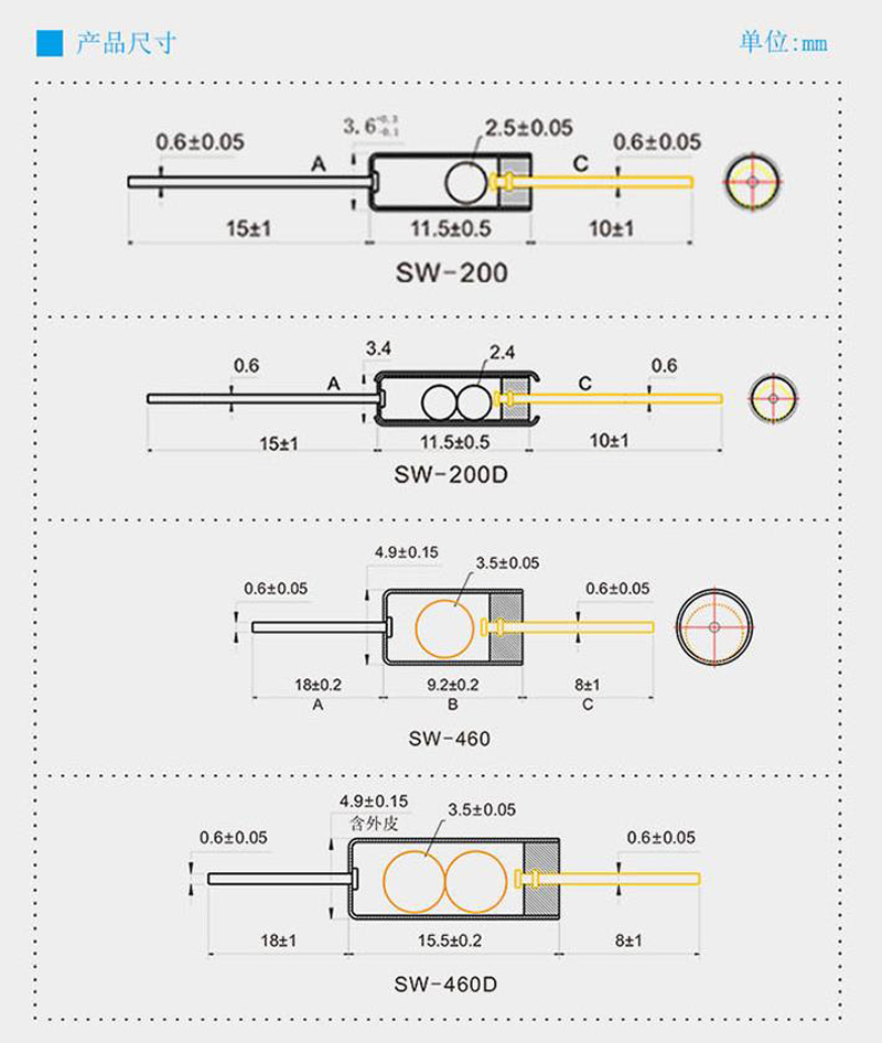 SW-200D系列滚珠开关