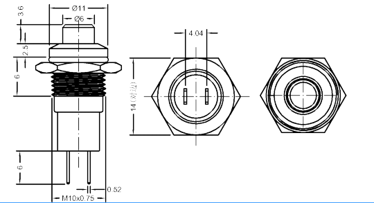 Φ10mm金属按钮开关