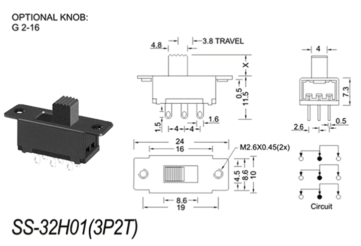 SS-32H01/03拨动开关多少钱一个？