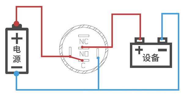 金属按钮开关如何接线